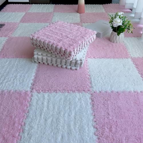 20 Fliesen 12x12 Zoll Puzzleteil-Teppich für den Boden, ineinandergreifende Bodenmatte aus Plüschschaum, 0,4 Zoll Dicker quadratischer Schaumstoffboden, Flauschiger Teppich, zum Verlegen Kleiner Fläc 20 Fliesen 12x12 Zoll Puzzleteil-Teppich für den Boden, ineinandergreifende Bodenmatte aus Plüschschaum, 0,4 Zoll Dicker quadratischer Schaumstoffboden, Flauschiger Teppich, zum Verlegen Kleiner Fläc von MYRDBT