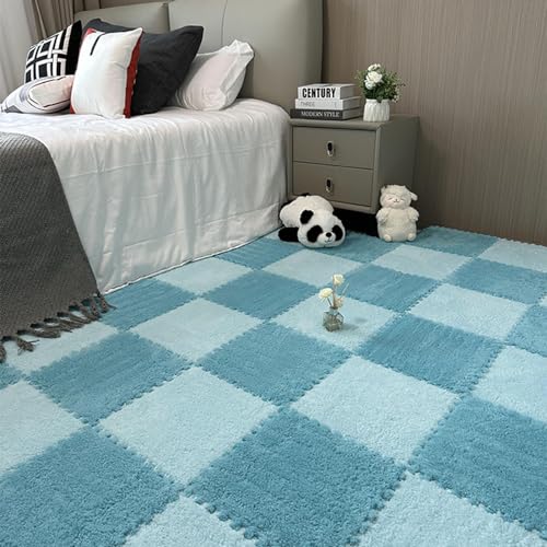 20 Fliesen 12x12 Zoll Puzzleteil-Teppich für den Boden, ineinandergreifende Bodenmatte aus Plüschschaum, 0,4 Zoll Dicker quadratischer Schaumstoffboden, Flauschiger Teppich, zum Verlegen Kleiner Fläc 20 Fliesen 12x12 Zoll Puzzleteil-Teppich für den Boden, ineinandergreifende Bodenmatte aus Plüschschaum, 0,4 Zoll Dicker quadratischer Schaumstoffboden, Flauschiger Teppich, zum Verlegen Kleiner Fläc von MYRDBT