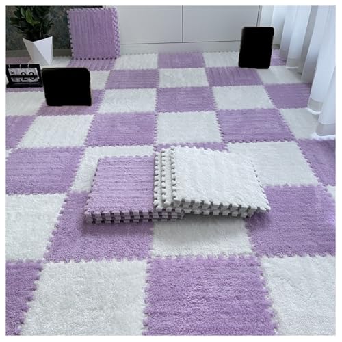 30 Stück Puzzlematten aus Teppichquadraten, Plüschschaum-Bodenmatte, 30 x 30 cm große quadratische Schaumstoff-Bodenfliesen, Flauschige ineinandergreifende Teppichfliesen, Bodenspielmatte für Zuhause 30 Stück Puzzlematten aus Teppichquadraten, Plüschschaum-Bodenmatte, 30 x 30 cm große quadratische Schaumstoff-Bodenfliesen, Flauschige ineinandergreifende Teppichfliesen, Bodenspielmatte für Zuhause von MYRDBT