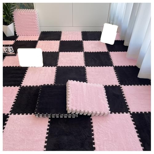 30 Stück Puzzlematten aus Teppichquadraten, Plüschschaum-Bodenmatte, 30 x 30 cm quadratische Schaumstoff-Bodenfliesen, Flauschige ineinandergreifende Teppichfliesen, Bodenspielmatte für Zuhause (Farb 30 Stück Puzzlematten aus Teppichquadraten, Plüschschaum-Bodenmatte, 30 x 30 cm quadratische Schaumstoff-Bodenfliesen, Flauschige ineinandergreifende Teppichfliesen, Bodenspielmatte für Zuhause (Farb von MYRDBT