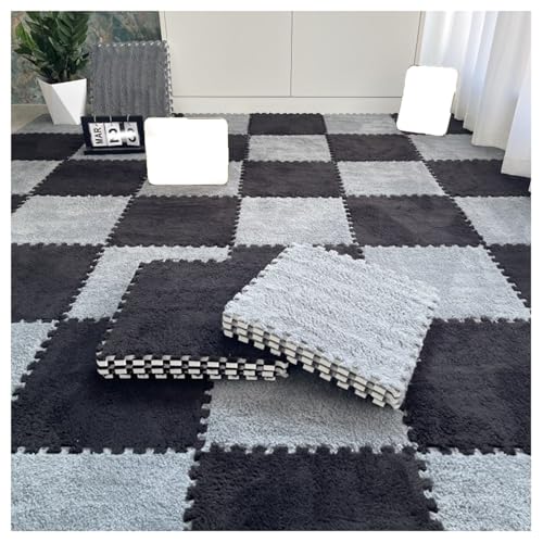 30-teilige Puzzlematte mit Teppichquadraten, Plüschschaum-Bodenmatte, 30 x 30 cm quadratische Schaumstoff-Bodenfliesen, Flauschige ineinandergreifende Teppichfliesen, Bodenspielmatte für Zuhause (Far 30-teilige Puzzlematte mit Teppichquadraten, Plüschschaum-Bodenmatte, 30 x 30 cm quadratische Schaumstoff-Bodenfliesen, Flauschige ineinandergreifende Teppichfliesen, Bodenspielmatte für Zuhause (Far von MYRDBT