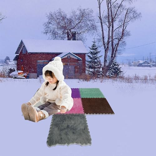 Ineinander greifende Bodenmatte aus Schaumstoff, 7 Stück, 30,5 x 30,5 cm, quadratisch, Plüsch, Spielmatten für sensorische Aktivität, DIY, waschbarer Puzzle-Teppich, rutschfeste sensorische Kletterma Ineinander greifende Bodenmatte aus Schaumstoff, 7 Stück, 30,5 x 30,5 cm, quadratisch, Plüsch, Spielmatten für sensorische Aktivität, DIY, waschbarer Puzzle-Teppich, rutschfeste sensorische Kletterma von MYRDBT
