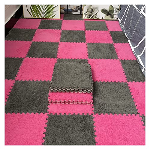 Patchwork-Teppich, 16-teilig, ineinandergreifende Schaumstoffmatten, Flauschige Teppichfliesen, Plüsch-Teppich, quadratische Spleiß-Bodenfliesen, weiche Spielmatte, Puzzle-Bodenmatte für Spielzimmer, Patchwork-Teppich, 16-teilig, ineinandergreifende Schaumstoffmatten, Flauschige Teppichfliesen, Plüsch-Teppich, quadratische Spleiß-Bodenfliesen, weiche Spielmatte, Puzzle-Bodenmatte für Spielzimmer, von MYRDBT