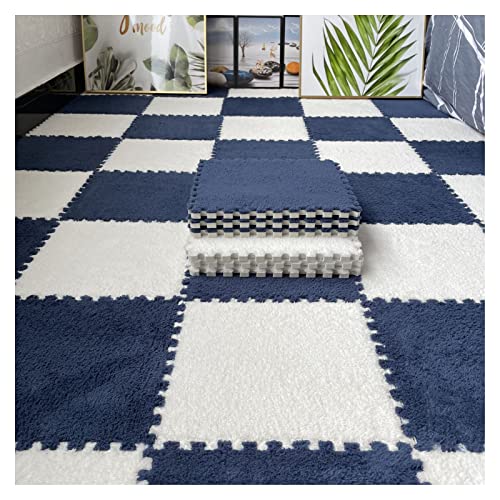 Patchwork-Teppich, 16-teilig, ineinandergreifende Schaumstoffmatten, Flauschige Teppichfliesen, Plüsch-Teppich, quadratische Spleiß-Bodenfliesen, weiche Spielmatte, Puzzle-Bodenmatte für Spielzimmer, Patchwork-Teppich, 16-teilig, ineinandergreifende Schaumstoffmatten, Flauschige Teppichfliesen, Plüsch-Teppich, quadratische Spleiß-Bodenfliesen, weiche Spielmatte, Puzzle-Bodenmatte für Spielzimmer, von MYRDBT