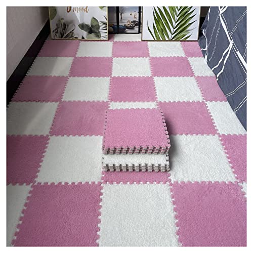 Patchwork-Teppich, 16-teilig, ineinandergreifende Schaumstoffmatten, Flauschige Teppichfliesen, Plüsch-Teppich, quadratische Spleiß-Bodenfliesen, weiche Spielmatte, Puzzle-Bodenmatte für Spielzimmer, Patchwork-Teppich, 16-teilig, ineinandergreifende Schaumstoffmatten, Flauschige Teppichfliesen, Plüsch-Teppich, quadratische Spleiß-Bodenfliesen, weiche Spielmatte, Puzzle-Bodenmatte für Spielzimmer, von MYRDBT