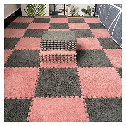 Patchwork-Teppich, 16-teilig, ineinandergreifende Schaumstoffmatten, Flauschige Teppichfliesen, Plüsch-Teppich, quadratische Spleiß-Bodenfliesen, weiche Spielmatte, Puzzle-Bodenmatte für Spielzimmer, Patchwork-Teppich, 16-teilig, ineinandergreifende Schaumstoffmatten, Flauschige Teppichfliesen, Plüsch-Teppich, quadratische Spleiß-Bodenfliesen, weiche Spielmatte, Puzzle-Bodenmatte für Spielzimmer, von MYRDBT