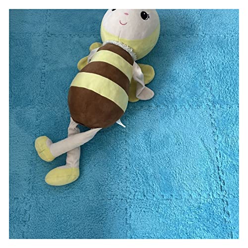 Patchwork-Teppich, 16-teilig, ineinandergreifende Schaumstoffmatten, Flauschige Teppichfliesen, Plüsch-Teppich, quadratische Spleiß-Bodenfliesen, weiche Spielmatte, Puzzle-Bodenmatte für Spielzimmer, von MYRDBT