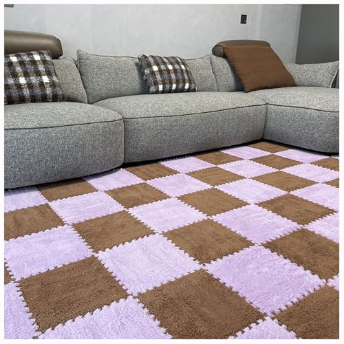 Plüsch-Puzzlematten für den Boden, ineinandergreifende Schaumstoff-Bodenmatte, 30 x 30 cm, quadratische, Flauschige Schaumstofffliesen, weiche Spielmatten für den Raumbereich (Größe: 16 Stück, Farbe: Plüsch-Puzzlematten für den Boden, ineinandergreifende Schaumstoff-Bodenmatte, 30 x 30 cm, quadratische, Flauschige Schaumstofffliesen, weiche Spielmatten für den Raumbereich (Größe: 16 Stück, Farbe: von MYRDBT