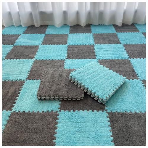 Plüsch-Puzzlematten für den Boden, ineinandergreifende Schaumstoff-Bodenmatte, 30 x 30 cm quadratische Flauschige Schaumstofffliesen, weiche Spielmatten für den Raumbereich (Größe: 12 Stück, Farbe: G Plüsch-Puzzlematten für den Boden, ineinandergreifende Schaumstoff-Bodenmatte, 30 x 30 cm quadratische Flauschige Schaumstofffliesen, weiche Spielmatten für den Raumbereich (Größe: 12 Stück, Farbe: G von MYRDBT