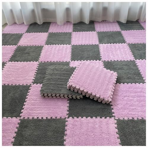 Plüsch-Puzzlematten für den Boden, ineinandergreifende Schaumstoff-Bodenmatte, 30 x 30 cm quadratische Flauschige Schaumstofffliesen, weiche Spielmatten für den Raumbereich (Größe: 12 Stück, Farbe: G Plüsch-Puzzlematten für den Boden, ineinandergreifende Schaumstoff-Bodenmatte, 30 x 30 cm quadratische Flauschige Schaumstofffliesen, weiche Spielmatten für den Raumbereich (Größe: 12 Stück, Farbe: G von MYRDBT