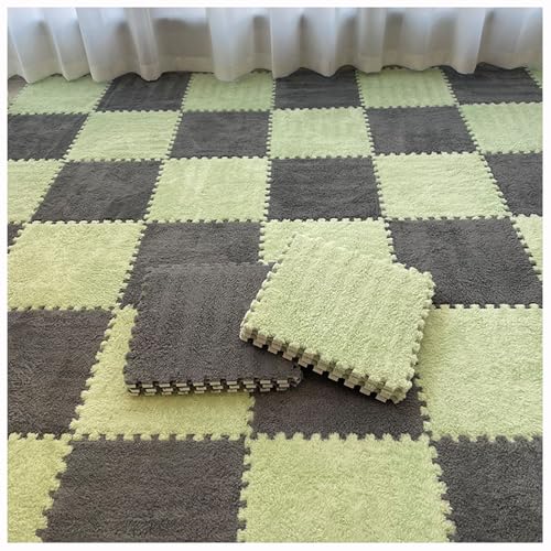 Plüsch-Puzzlematten für den Boden, ineinandergreifende Schaumstoff-Bodenmatte, 30 x 30 cm quadratische Flauschige Schaumstofffliesen, weiche Spielmatten für den Raumbereich (Größe: 14 Stück, Farbe: G Plüsch-Puzzlematten für den Boden, ineinandergreifende Schaumstoff-Bodenmatte, 30 x 30 cm quadratische Flauschige Schaumstofffliesen, weiche Spielmatten für den Raumbereich (Größe: 14 Stück, Farbe: G von MYRDBT