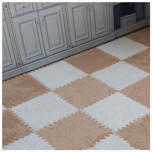 Weiche Plüsch-Puzzle-Spielmatten, ineinander greifende Schaumstoff-Bodenmatten, Flauschige Plüsch-Teppichfliesen, Schaumstoff-Bodenbelag für Schlafzimmer/Spielzimmer, 10 Stück, 30,5 x 30,5 cm (Farbe: Weiche Plüsch-Puzzle-Spielmatten, ineinander greifende Schaumstoff-Bodenmatten, Flauschige Plüsch-Teppichfliesen, Schaumstoff-Bodenbelag für Schlafzimmer/Spielzimmer, 10 Stück, 30,5 x 30,5 cm (Farbe: von MYRDBT