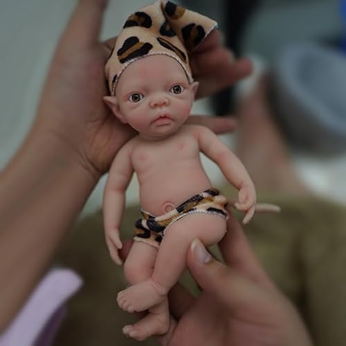 MYREBABY 17,8 cm realistische Mini-Silikon-Elfenpuppe, lebensechte Mini-Reborn-Puppe, Surprice Kinder, Anti-Stressabbau, handgefertigt, 1 MYREBABY 17,8 cm realistische Mini-Silikon-Elfenpuppe, lebensechte Mini-Reborn-Puppe, Surprice Kinder, Anti-Stressabbau, handgefertigt, 1 von MYREBABY