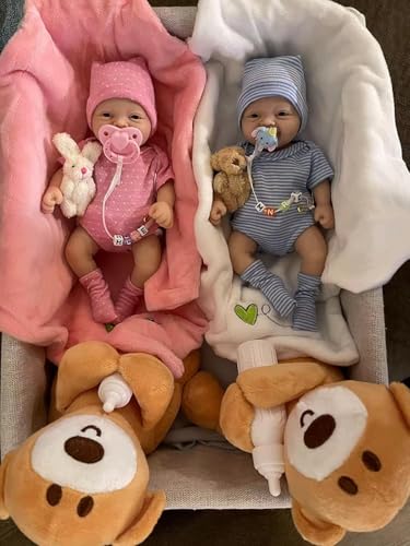 MYREBABY Reborn Babypuppe, 17,8 cm, Mini-Silikon-Babypuppe, realistische Babypuppe, Ganzkörper-Puppe, mit Fütterungszubehör und Geschenkbox MYREBABY Reborn Babypuppe, 17,8 cm, Mini-Silikon-Babypuppe, realistische Babypuppe, Ganzkörper-Puppe, mit Fütterungszubehör und Geschenkbox von MYREBABY