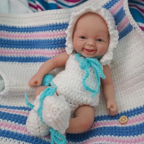 MYREBABY Reborn-Babypuppe, 17,8 cm, Silikonpuppe, Jungen, Lvin Mini-Puppe, realistische Neugeborenenen-Babypuppe, Silikon, Ganzkörper-Stressabbau MYREBABY Reborn-Babypuppe, 17,8 cm, Silikonpuppe, Jungen, Lvin Mini-Puppe, realistische Neugeborenenen-Babypuppe, Silikon, Ganzkörper-Stressabbau von MYREBABY