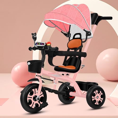 4 in 1 Laufrad Dreirad, Baby-Dreirad mit abnehmbarem Verdeck, verstellbarem Schiebegriff, Sicherheitsgurt, klappbarer Fußstütze und Aufbewahrungskorb, Kinderwagen Fahrrad Geschenk für Kleinkinder 8 Mo 4 in 1 Laufrad Dreirad, Baby-Dreirad mit abnehmbarem Verdeck, verstellbarem Schiebegriff, Sicherheitsgurt, klappbarer Fußstütze und Aufbewahrungskorb, Kinderwagen Fahrrad Geschenk für Kleinkinder 8 Mo von MYRTFK