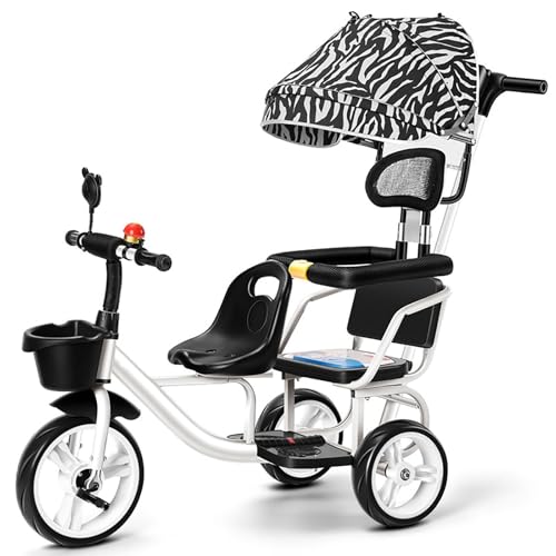 4 in 1 Laufrad Dreirad, Dreirad Multi-Funtion Kinder Dreirad mit Doppelsitz& Verdeck, abnehmbarer hinterer Schiebebügel, für 1-7 Jahre Kleinkind erste Dreirad für Bewegung, Radfahren und Outdoor-Spiel 4 in 1 Laufrad Dreirad, Dreirad Multi-Funtion Kinder Dreirad mit Doppelsitz& Verdeck, abnehmbarer hinterer Schiebebügel, für 1-7 Jahre Kleinkind erste Dreirad für Bewegung, Radfahren und Outdoor-Spiel von MYRTFK