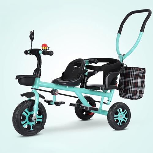 Laufräder Kinderdreirad, 3 in 1 Baby-Dreirad mit Doppelsitz und abnehmbarer elterlicher Schiebestange, für 1-6 Jahre alten Jungen Mädchen Outdoor-Spielzeug Geschenke, Vorschule Spielplatz Ausrüstung(G Laufräder Kinderdreirad, 3 in 1 Baby-Dreirad mit Doppelsitz und abnehmbarer elterlicher Schiebestange, für 1-6 Jahre alten Jungen Mädchen Outdoor-Spielzeug Geschenke, Vorschule Spielplatz Ausrüstung(G von MYRTFK