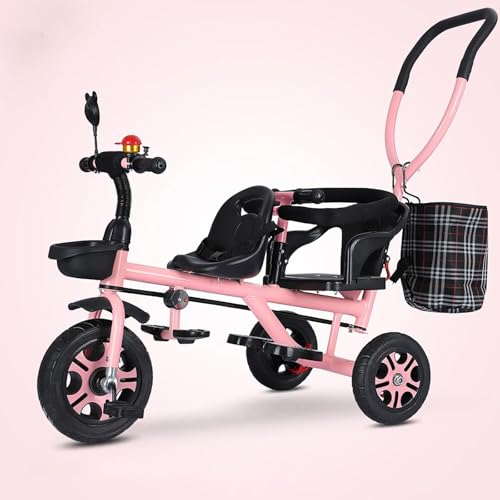 Laufräder Kinderdreirad, 3 in 1 Baby-Dreirad mit Doppelsitz und abnehmbarer elterlicher Schiebestange, für 1-6 Jahre alten Jungen Mädchen Outdoor-Spielzeug Geschenke, Vorschule Spielplatz Ausrüstung(P Laufräder Kinderdreirad, 3 in 1 Baby-Dreirad mit Doppelsitz und abnehmbarer elterlicher Schiebestange, für 1-6 Jahre alten Jungen Mädchen Outdoor-Spielzeug Geschenke, Vorschule Spielplatz Ausrüstung(P von MYRTFK