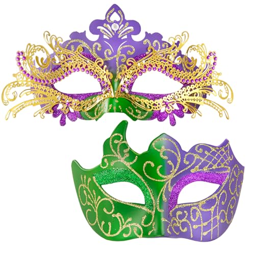 MYSEUNI Karnevalsmaske für Damen und Herren, venezianische Karnevalsmaske, glänzende Strass-Maske, Party-Masken-Set, Mardi Gras MYSEUNI Karnevalsmaske für Damen und Herren, venezianische Karnevalsmaske, glänzende Strass-Maske, Party-Masken-Set, Mardi Gras von MYSEUNI