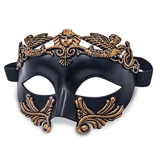 MYSEUNI Maskerade Maske für Männer – römische griechische venezianische Maske Halloween Party Karneval Maske MYSEUNI Maskerade Maske für Männer – römische griechische venezianische Maske Halloween Party Karneval Maske von MYSEUNI