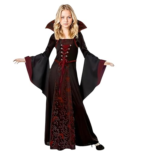 MYSTELLA Kostüm Karneval Vampir Mädchen 10-12 Jahre Kostüm Vampir Mädchen (130-140 cm von MYSTELLA