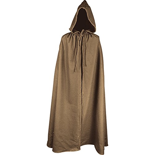MYTHOLON Aaron Umhang mit Kapuze, Kostüm aus Wolle, Mittelalter LARP, Verkleidung Damen Herren, Sand MYTHOLON Aaron Umhang mit Kapuze, Kostüm aus Wolle, Mittelalter LARP, Verkleidung Damen Herren, Sand von MYTHOLON
