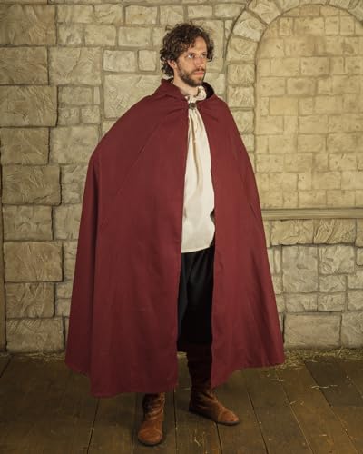 MYTHOLON Gora Umhang mit Kapuze, Kostüm aus Canvas, Mittelalter LARP, Verkleidung Damen Herren, Bordeaux MYTHOLON Gora Umhang mit Kapuze, Kostüm aus Canvas, Mittelalter LARP, Verkleidung Damen Herren, Bordeaux von MYTHOLON