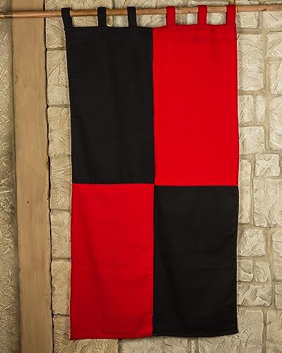MYTHOLON Große schwarz/rot Standarte, Banner, Fahne aus Baumwoll, mit Schlaufen, 160cm x 75cm, Mittelalter, LARP, Rollenspiele MYTHOLON Große schwarz/rot Standarte, Banner, Fahne aus Baumwoll, mit Schlaufen, 160cm x 75cm, Mittelalter, LARP, Rollenspiele von MYTHOLON