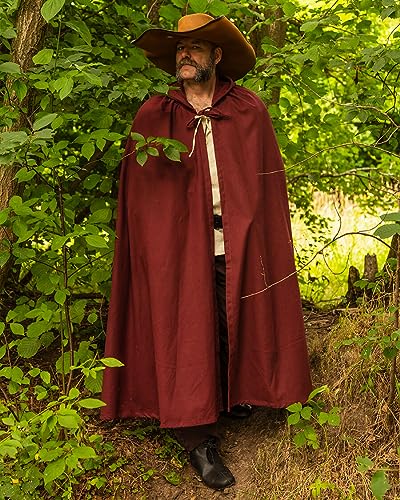 MYTHOLON Harun Umhang, Bordeaux, Kapuzenumhang, Umhang mit Kapuze aus Baumwolle, Mittelalter, LARP, Cosplay, Wikinger MYTHOLON Harun Umhang, Bordeaux, Kapuzenumhang, Umhang mit Kapuze aus Baumwolle, Mittelalter, LARP, Cosplay, Wikinger von MYTHOLON