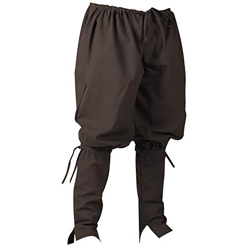MYTHOLON Ketill Hose, Mittelalter Kostüm Canvas Baumwolle, LARP Verkleidung Herren (M, Braun) von MYTHOLON