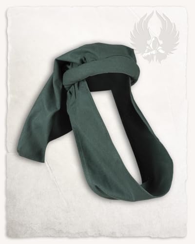 MYTHOLON Rafael Chaperon, Canvas, grün, M, Mittelalter Kopfbedeckung, Gugel, Haube von MYTHOLON