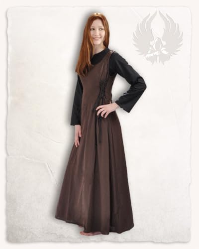 MYTHOLON Uma Kleid Canvas braun, XL, Kleid Mittelalter Damen, LARP, Cosplay, Wikinger von MYTHOLON