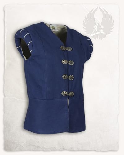 MYTHOLON Weste Geoffrey Doublet Canvas blau, M, Mittelalter Herren, Ritterwams, edle Weste, Landsknecht MYTHOLON Weste Geoffrey Doublet Canvas blau, M, Mittelalter Herren, Ritterwams, edle Weste, Landsknecht von MYTHOLON