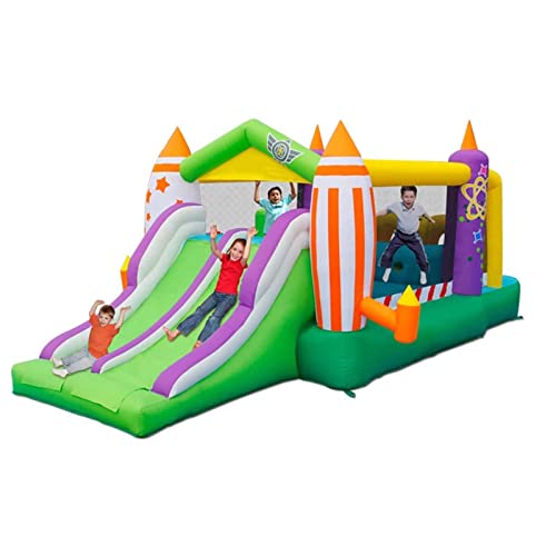 Hüpfburg, Großes Lufthüpfhaus mit Doppelrutsche, aufblasbare Hüpfburg, Sport-Multifunktionsspielplatz Hüpfburg, Großes Lufthüpfhaus mit Doppelrutsche, aufblasbare Hüpfburg, Sport-Multifunktionsspielplatz von MYXJX