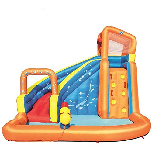 MYXJX Hüpfburg, Solides Hüpfburg-Sicherheits-aufblasbares Hüpfhaus im Freien, großer Spielplatz, aufblasbarer Spielzeugpool mit Wasserrutsche von MYXJX