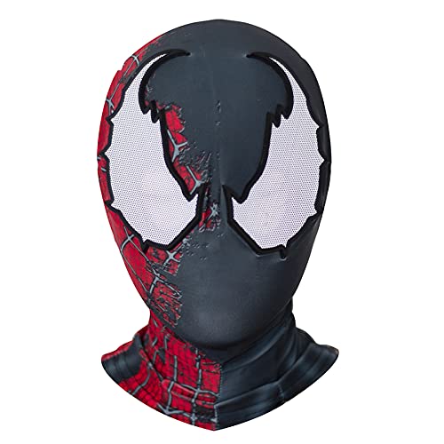 Kinder Venom Maske Junge Masken Cosplay Avenger Kapuze Urlaub Party Atmungsaktiver Helm Kostüm Requisiten Kleidungsstück Spielzeug Kopfbedeckungen Zubehör,Grey-Adult~One Size von MYYLY