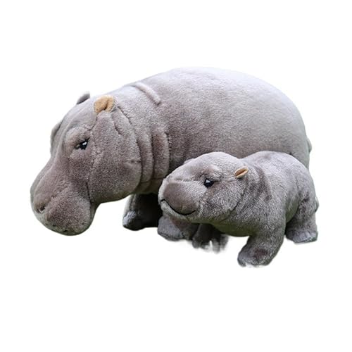 12,6" Mutter und Nilpferd Plüsch Set, Realistische Nilpferd Kuscheltiere, Süßes Savannentier Plüschtier 12,6" Mutter und Nilpferd Plüsch Set, Realistische Nilpferd Kuscheltiere, Süßes Savannentier Plüschtier von MZICXV