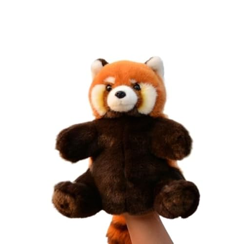 12" realistische Handpuppe eines roten Pandas, weiche Plüschpuppe eines roten Pandas for Bauchreden, Unterrichten und Spielen (Ailurus fulgens)(A) von MZICXV