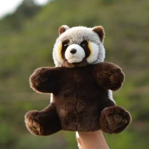 12" realistische Handpuppe eines roten Pandas, weiche Plüschpuppe eines roten Pandas for Bauchreden, Unterrichten und Spielen (Ailurus fulgens)(B) von MZICXV