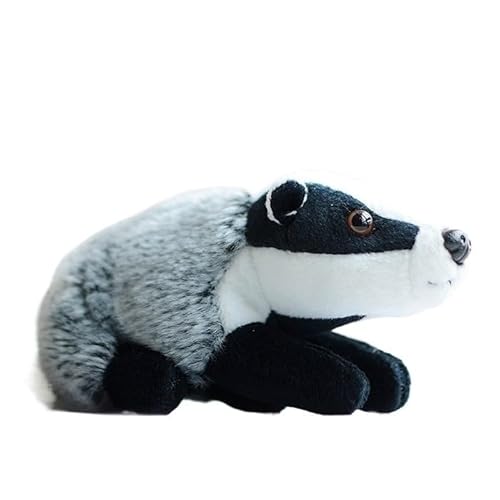 6" Realistisches Dachs-Plüschtier, weiches Kuscheltier aus Dachs, süßes Wildtier-Plüschtier (Meles meles) von MZICXV