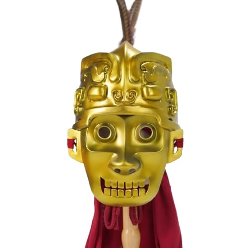 Ancient Shang Dynasty Bronze-Style Helmet Replica | Wearable Model for, Display & DIY | Historical Armour(Single mask) von MZICXV