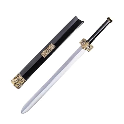 Antikes chinesisches Spielzeugschwert im Han-Jian-Stil for, 65 cm große Kunststoffnachbildung, Cosplay-Requisite for Jungenkostüme aus der Zeit der Streitenden Reiche, Theater und Aufführung(A) von MZICXV