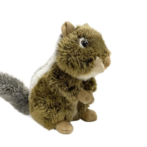 MZICXV 10,2" Realistisches Streifenhörnchen-Plüschtier, weiches Streifenhörnchen-Stofftier, Wildtier-Plüsch (Tamias) von MZICXV