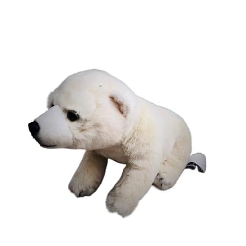 MZICXV 10,2" realistisches Eisbär-Plüschtier, sitzendes Eisbär-Stofftier, weiches arktisches Tierplüschtier (Ursus maritimus) von MZICXV
