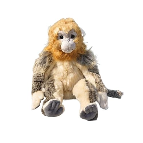 MZICXV 10,5" Goldenes Stupsnasen-AFFE-Plüschtier, realistischer ausgestopfter AFFE, weiches und kuscheliges Wildtier-Plüschtier (Rhinopithecus) von MZICXV