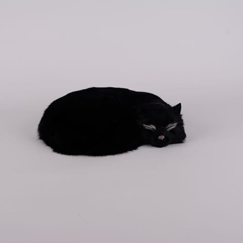 MZICXV 10,6" Realistisches schlafendes Plüschtier, Stofftier, lebensechte Figur(Black) von MZICXV