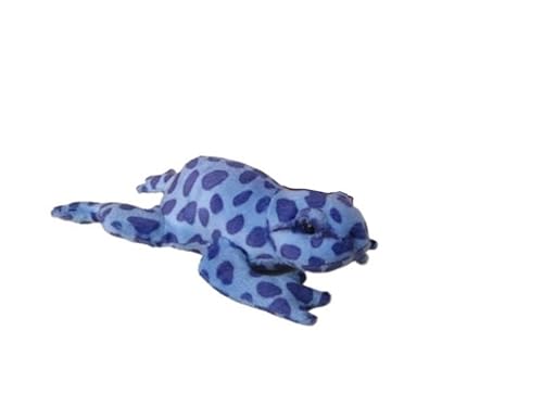 MZICXV 10" Realistisches blaues Giftpfeil-Plüschtier, buntes Stofftier, weiches Amphibien-Plüschtier (Dendrobates tinctorius) von MZICXV