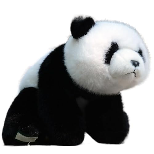 MZICXV 11,8" Panda-Plüschtier, süßes und realistisches Panda-Stofftier, weiches, kuscheliges Pandabär-Plüschtier (Ailuropoda melanoleuca)(45cm) von MZICXV