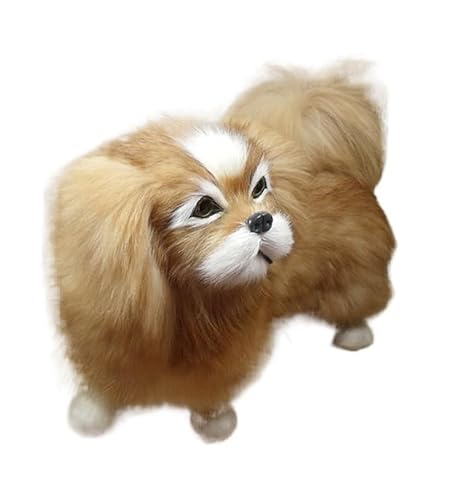 MZICXV 11,8" Realistische Pekingese-Hundefigur mit Kunsttierstatue, Wohndekoration von MZICXV